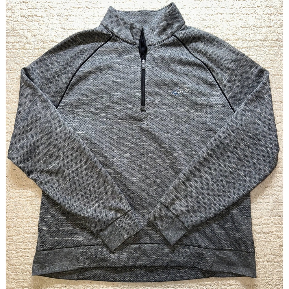 Greg Norman Quarter Zip Pullover Mens Medium Gray‎  Performance Golf Sweater